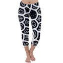 Black and white playful design Capri Winter Leggings  View1