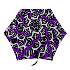 Purple Playful Design Mini Folding Umbrellas by Valentinaart