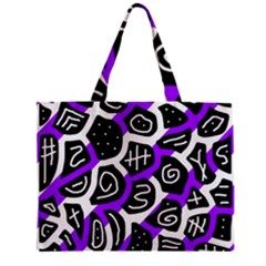 Purple Playful Design Zipper Mini Tote Bag by Valentinaart