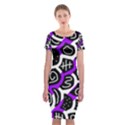 Purple playful design Classic Short Sleeve Midi Dress View1