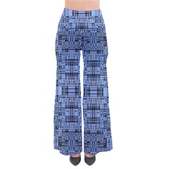 Women s Retro Abstract Lines On Cornflower Blue Palazzo Pants  by tjustleft