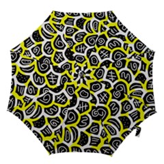 Yellow Playful Design Hook Handle Umbrellas (small) by Valentinaart