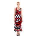 Red high art abstraction Sleeveless Maxi Dress View1