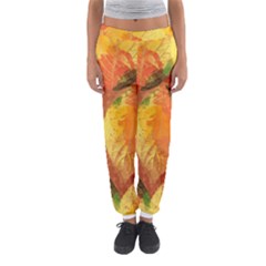 Fall Colors Leaves Pattern Women s Jogger Sweatpants by DanaeStudio