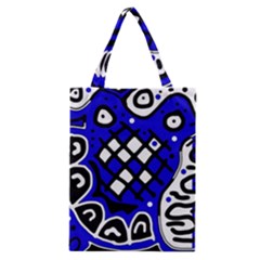 Blue High Art Abstraction Classic Tote Bag by Valentinaart