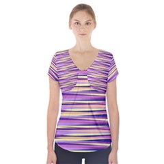 Abstract1 Short Sleeve Front Detail Top