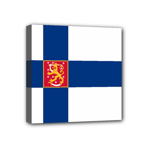 State Flag Of Finland  Mini Canvas 4  X 4  by abbeyz71