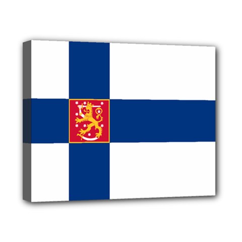 State Flag Of Finland  Canvas 10  X 8 
