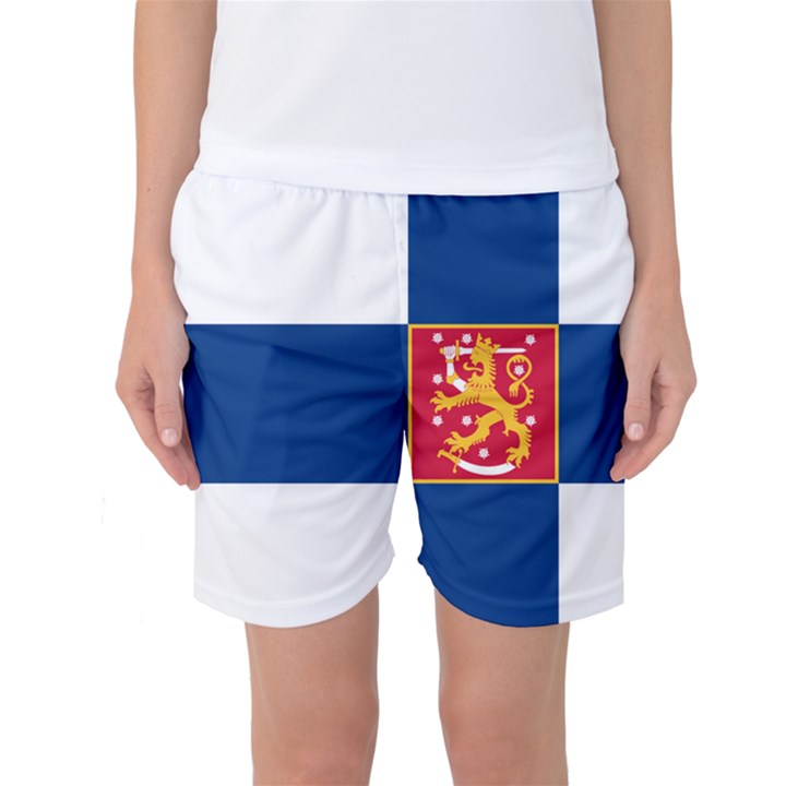 State Flag of Finland  Women s Basketball Shorts