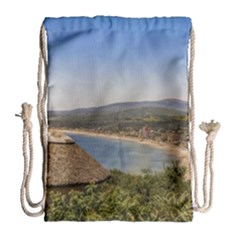 Landscape Aerial View Piriapolis Uruguay Drawstring Bag (large) by dflcprints