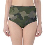 Huntress Camouflage High-Waist Bikini Bottoms