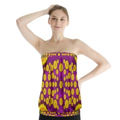  Orange Tree As Pop Art Strapless Top by pepitasart