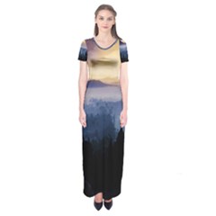 Borobudur Temple Short Sleeve Maxi Dress by gumacreative