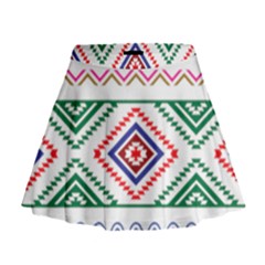 Kalimantan Pattern Mini Flare Skirt