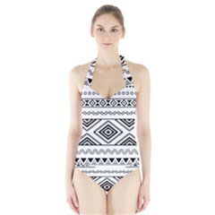 Bw Pattern Halter Swimsuit by gumacreative