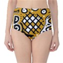 Yellow high art abstraction High-Waist Bikini Bottoms View1