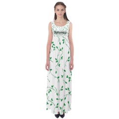 Nature Pattern Empire Waist Maxi Dress