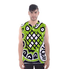 Green high art abstraction Men s Basketball Tank Top