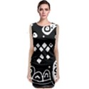 Black and white high art abstraction Classic Sleeveless Midi Dress View1