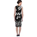 Black and white high art abstraction Classic Sleeveless Midi Dress View2