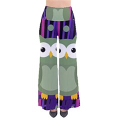 Green and purple owl Pants