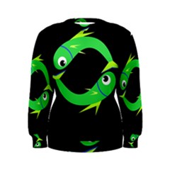 Green Fishes Women s Sweatshirt by Valentinaart