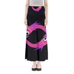 Magenta Fishes Maxi Skirts by Valentinaart