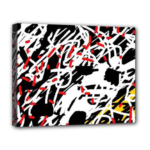 Colorful Chaos By Moma Deluxe Canvas 20  X 16   by Valentinaart