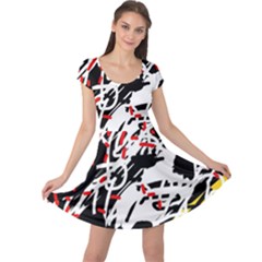 Colorful Chaos By Moma Cap Sleeve Dresses by Valentinaart