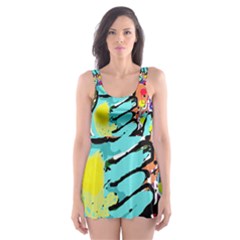 Abstract Animal Skater Dress Swimsuit by Valentinaart