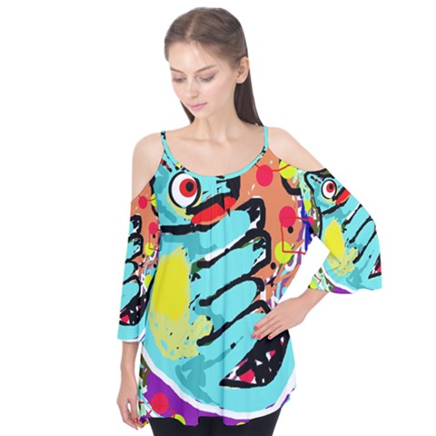 Abstract Animal Flutter Tees by Valentinaart