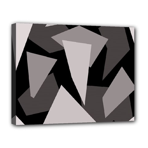 Simple Gray Abstraction Canvas 14  X 11  by Valentinaart