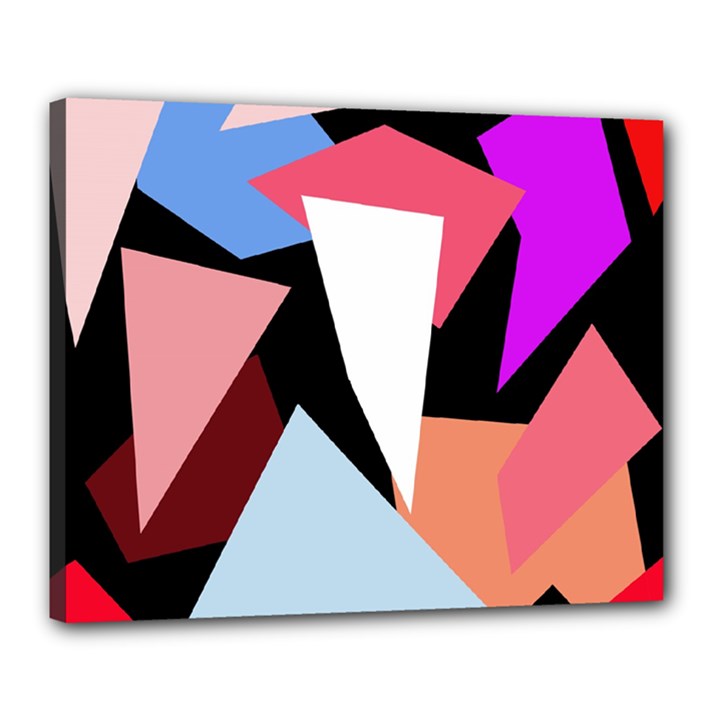 Colorful geometrical design Canvas 20  x 16 