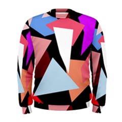 Colorful Geometrical Design Men s Sweatshirt by Valentinaart