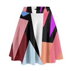 Colorful Geometrical Design High Waist Skirt by Valentinaart