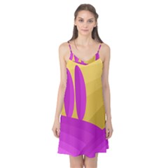 Yellow And Magenta Landscape Camis Nightgown by Valentinaart