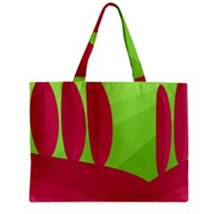 Green And Red Landscape Zipper Mini Tote Bag