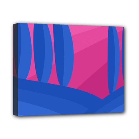 Magenta And Blue Landscape Canvas 10  X 8  by Valentinaart