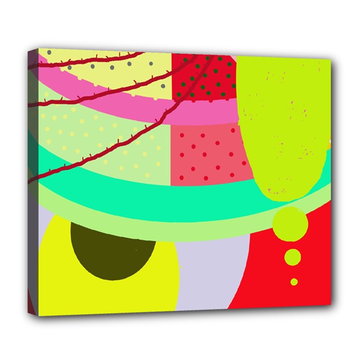 Colorful abstraction by Moma Deluxe Canvas 24  x 20  