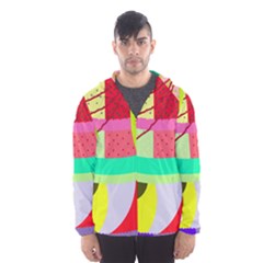 Colorful Abstraction By Moma Hooded Wind Breaker (men)