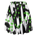 Black, white and green chaos High Waist Skirt View2
