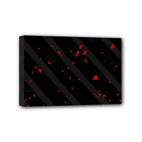 Black And Red Mini Canvas 6  X 4  by Valentinaart