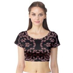 EARTH TOONS Short Sleeve Crop Top (Tight Fit)