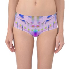 Rainbows And Leaf In The Moonshine Mid-waist Bikini Bottoms by pepitasart