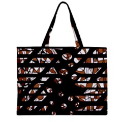 Brown Freedom  Zipper Mini Tote Bag by Valentinaart