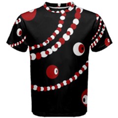 Red Pearls Men s Cotton Tee by Valentinaart