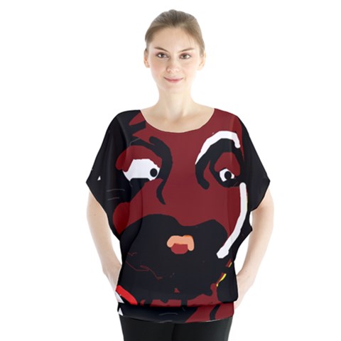 Abstract Face  Blouse by Valentinaart