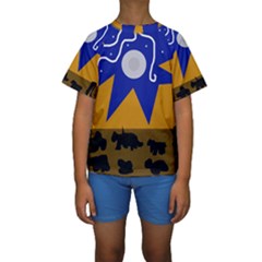 Decorative Abstraction Kid s Short Sleeve Swimwear by Valentinaart