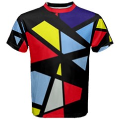 Colorful Geomeric Desing Men s Cotton Tee by Valentinaart