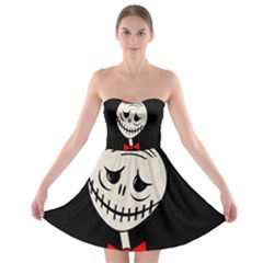 Halloween Monster Strapless Dresses by Valentinaart